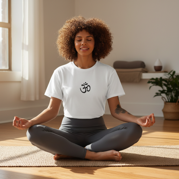 Bild von Heiliges Om-Symbol Yoga & Meditations T-Shirt